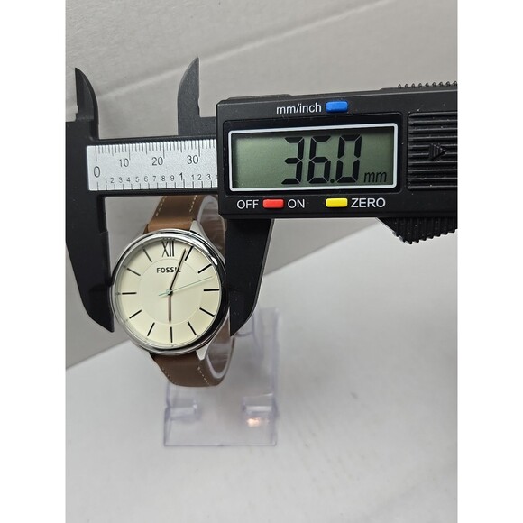 Fossil Suitor BQ3083 Womens Quartz Watch Cream Dial Brown Leather New Battery - Picture 5 of 12